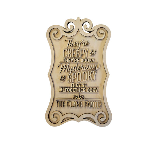 Spooky Your Family Name Sign DIY Craft Project Kit