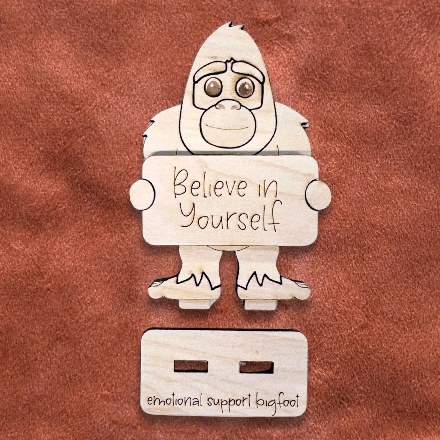 Emotional Support Desk Animal, Desk Decor, Wooden Craft, DIY