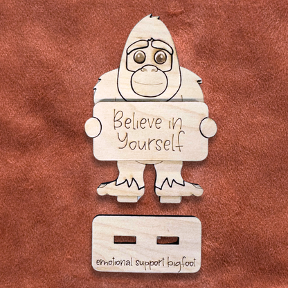 Emotional Support Desk Animal, Desk Decor, Wooden Craft, DIY