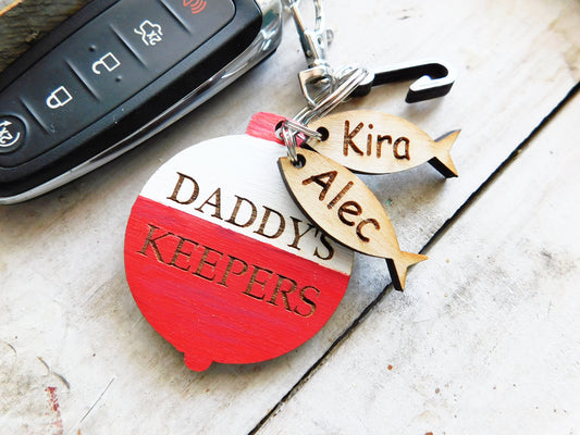 Daddy's Keepers Fishing Bobber Keychain