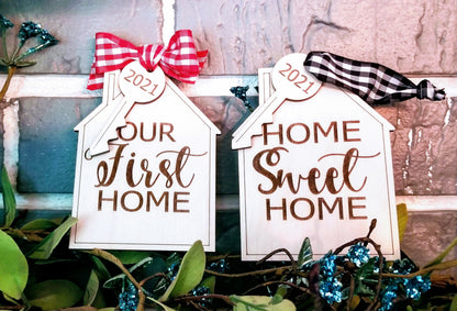 Our First Home or Home Sweet Home Christmas Ornament for 2025