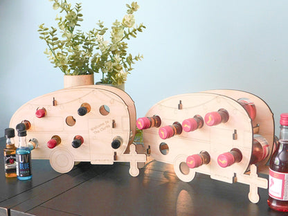 Personalized Tipsy Camper for mini liquor or wine bottles