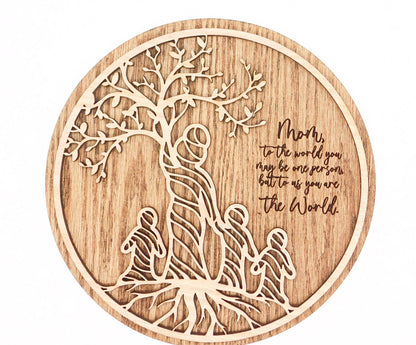 Mother Tree of Life Sign or Tiered Tray Display