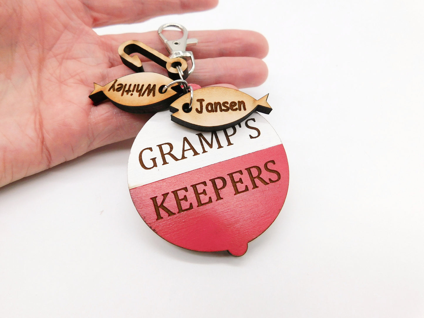 Daddy's Keepers Fishing Bobber Keychain
