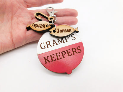 Daddy's Keepers Fishing Bobber Keychain