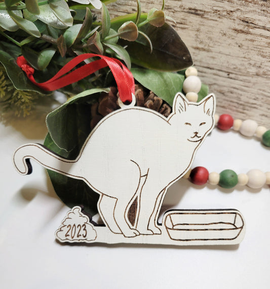 2025 Pooping Cat Ornament